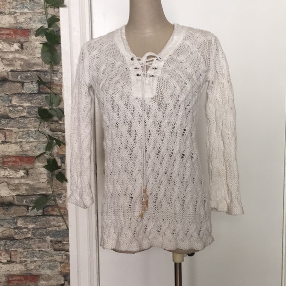 Tommy Bahama Women’s White Knitted Top Sz XS - Picture 2 of 12